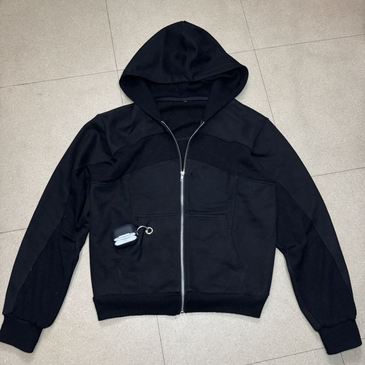 If Six Was Nine × Japanese Brand × Le Grande Bleu (L.G.B.) Rare Waffle Paneled Zip Up Hoodie sweater Size US L / EU 52-54 / 3 - 11 Thumbnail
