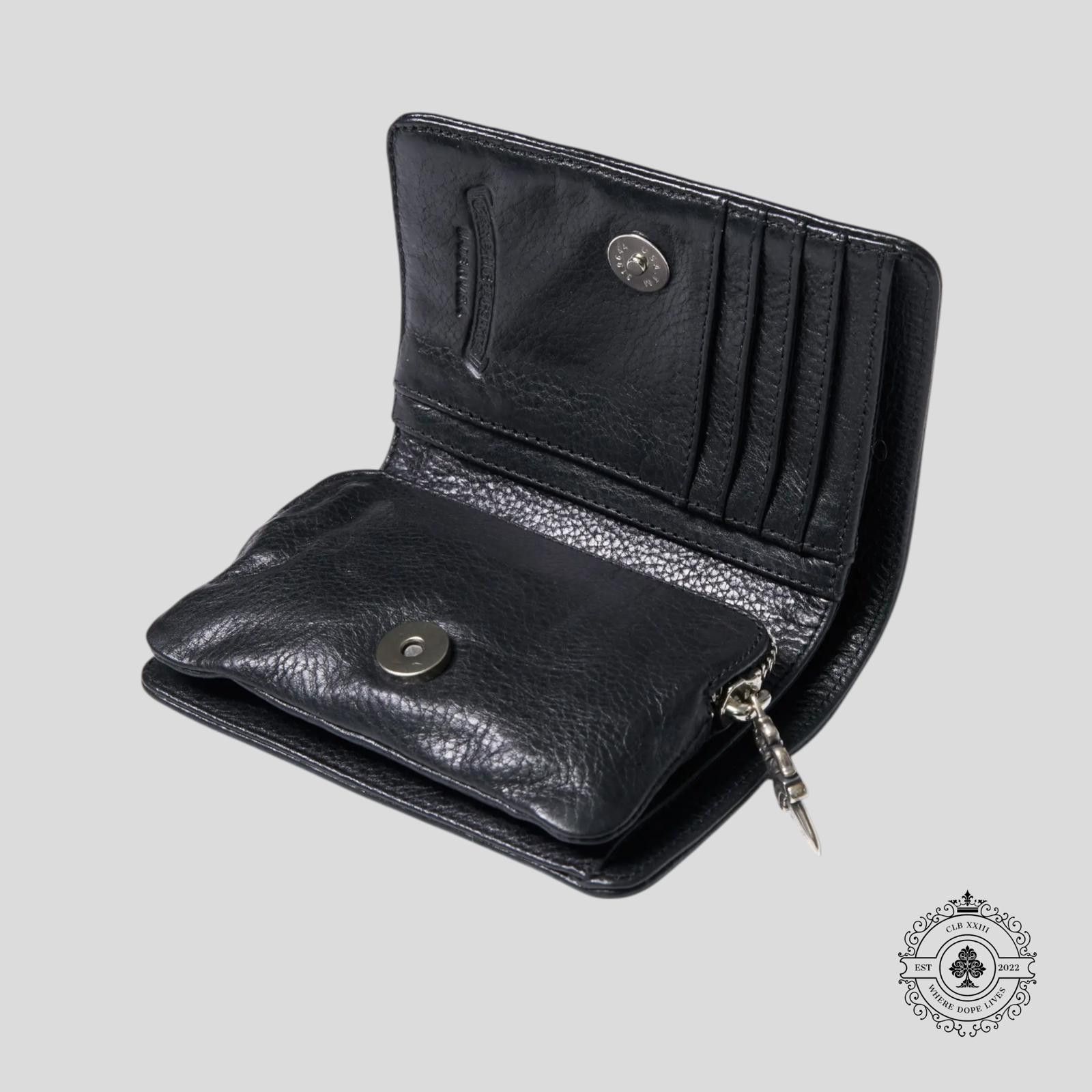 Chrome Hearts Chrome Hearts Joey Scroll Logo Leather Wallet in Black Size ONE SIZE - 3 Thumbnail