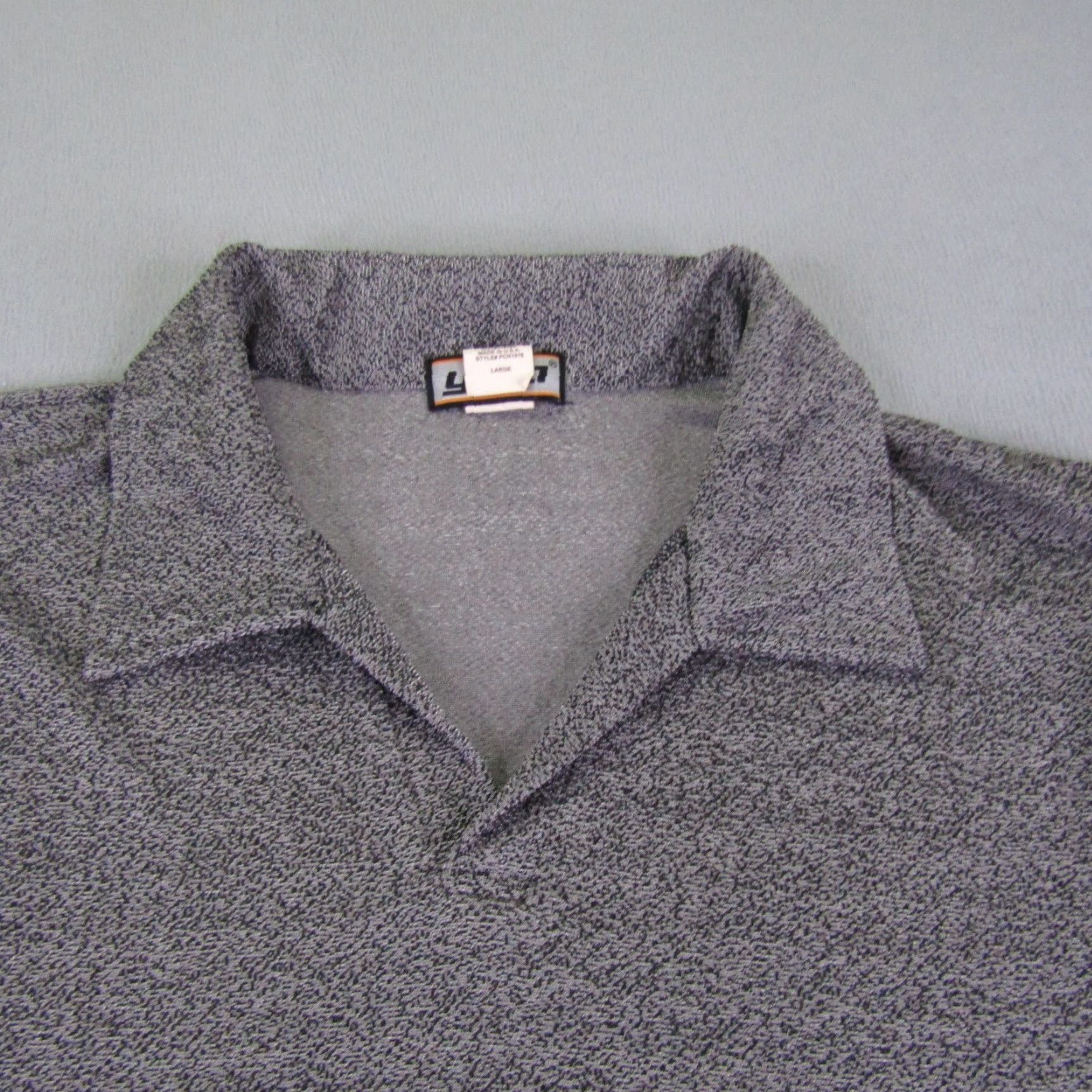 Vintage VINTAGE YMLA Polo Shirt Mens Large Gray Split Collar Triblend Knit Club Disco Polo Shirt Mens Large Gray 90s YMLA Mens Clothing Size US L / EU 52-54 / 3 - 2 Thumbnail
