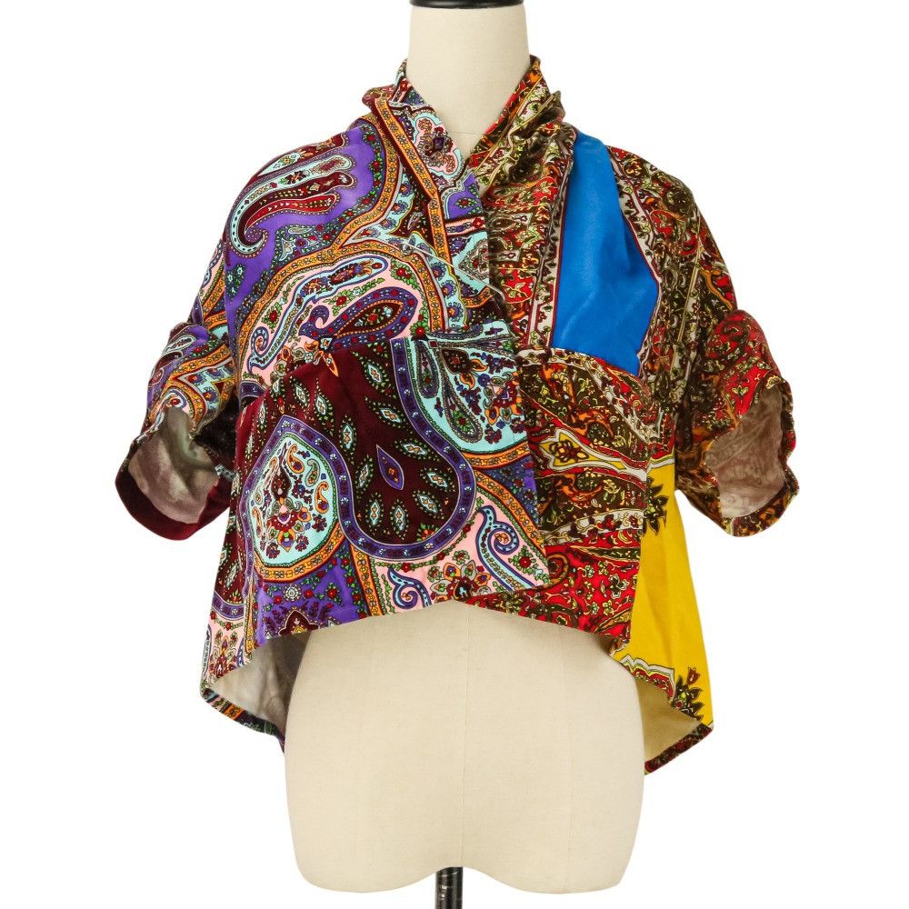 Comme des Garcons Comme des Garçons Comme des Garcons Paisley Cropped Blouse Textile Tops GJ-040630 DUTY FREE for USA Size ONE SIZE - 1 Thumbnail