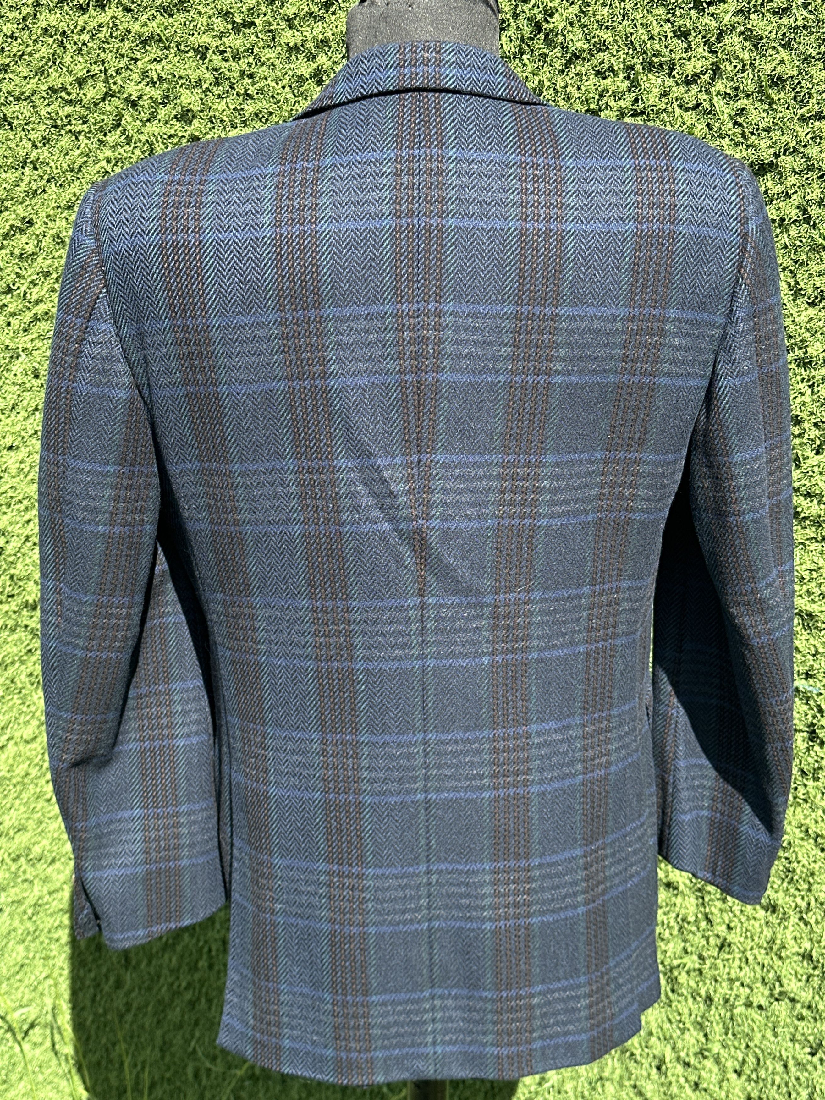 Burberry Burberrys London Vintage Wool Cashmere Check Blazer 50 6 R Size 50R - 5 Thumbnail