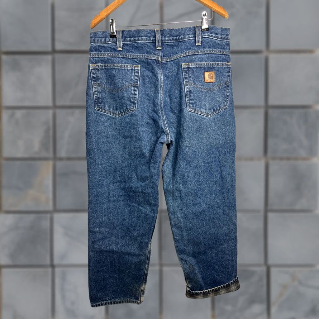 Carhartt Carhartt Jeans Denim Relaxed Fit 36x29 Blue 5-Pocket Lined Work USA 90s 2000s Mens Size US 36 / EU 52 - 1 Thumbnail