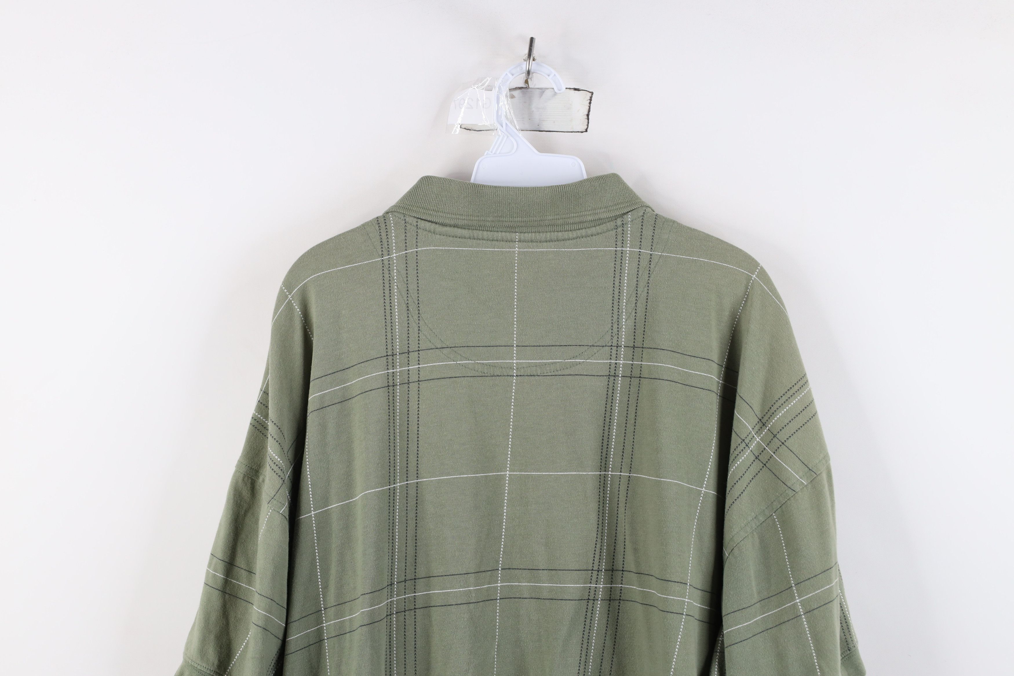Vintage Vintage 90s Streetwear Plaid Collared Pullover Polo Shirt Size US XXL / EU 58 / 5 - 11 Thumbnail