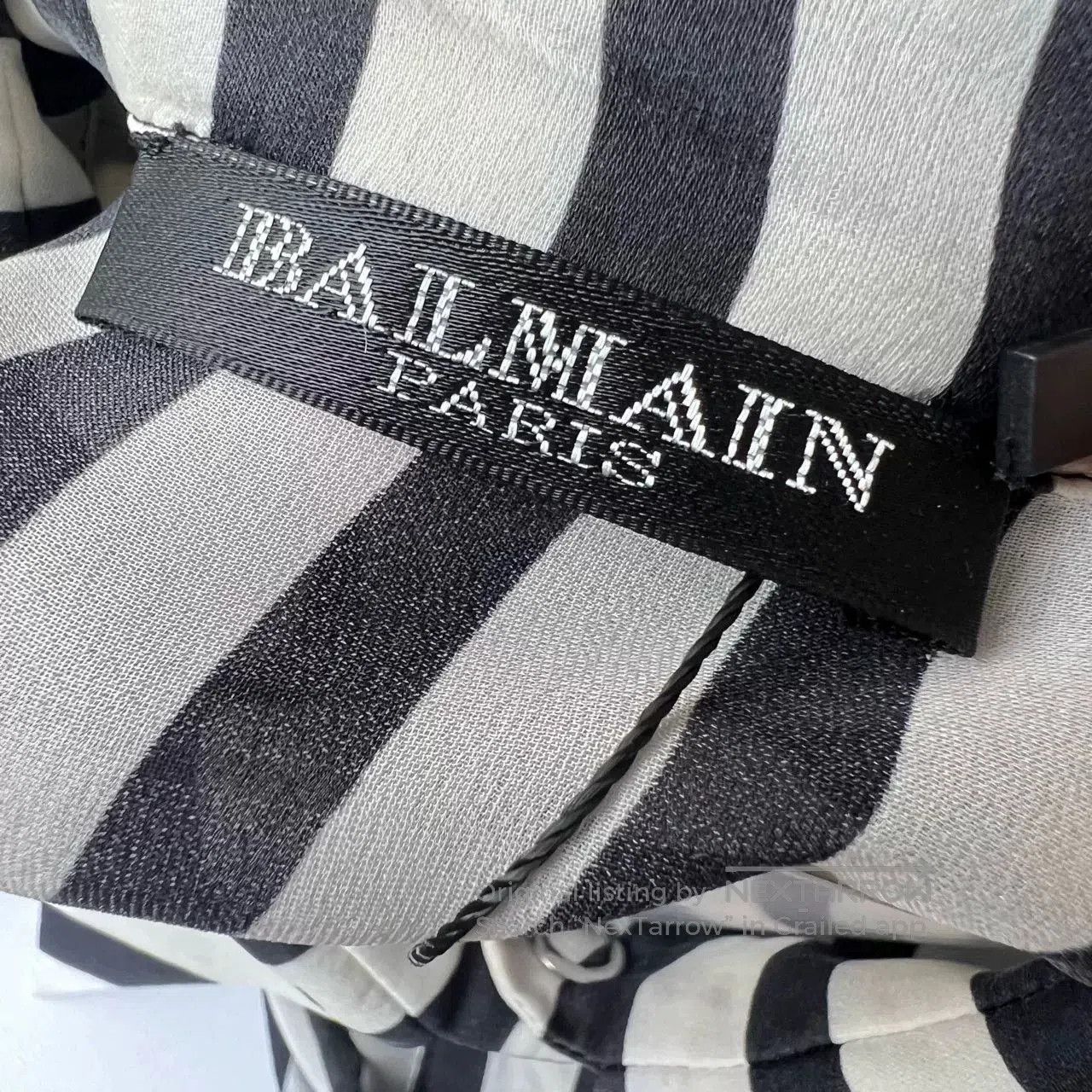 Balmain Balmain Silver Button Silk Striped Shirt. Size XXS / US 00 / IT 34 - 6 Thumbnail