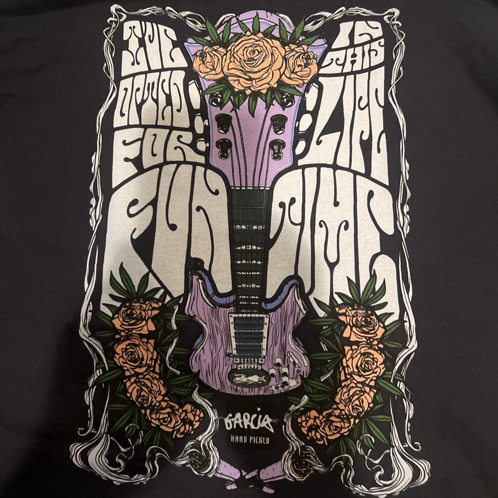 Vintage VINTAGE Jerry Garcia Hand Picked Guitar Flower Weed Zip Up Sweatshirt Hoodie Small New Size US S / EU 44-46 / 1 - 2 Thumbnail