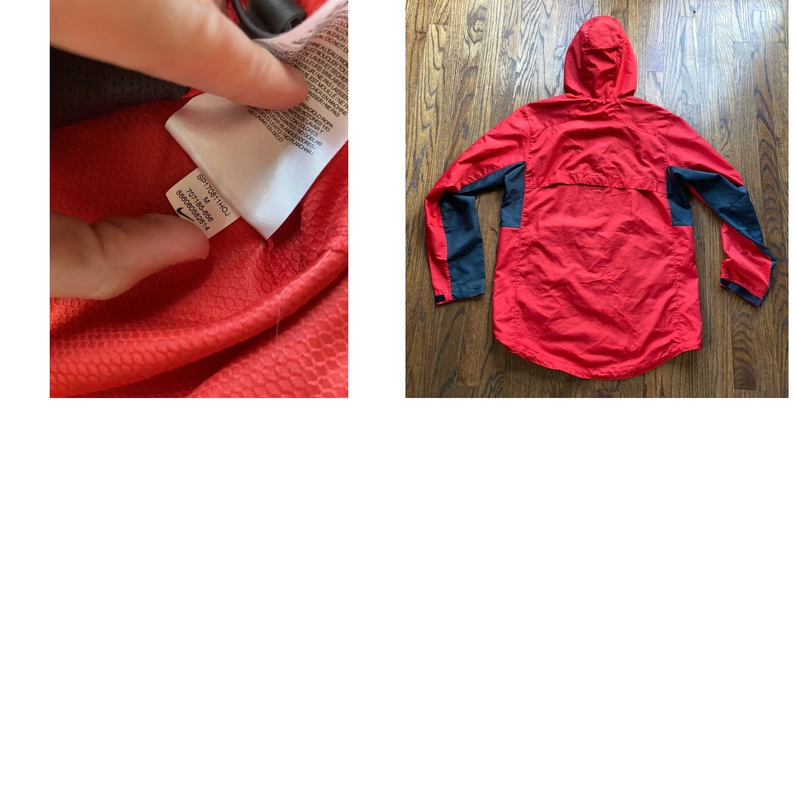 Nike Nike Mens Jacket Medium Red Windbreaker Hooded 1/4 Zip Size US M / EU 48-50 / 2 - 8 Thumbnail