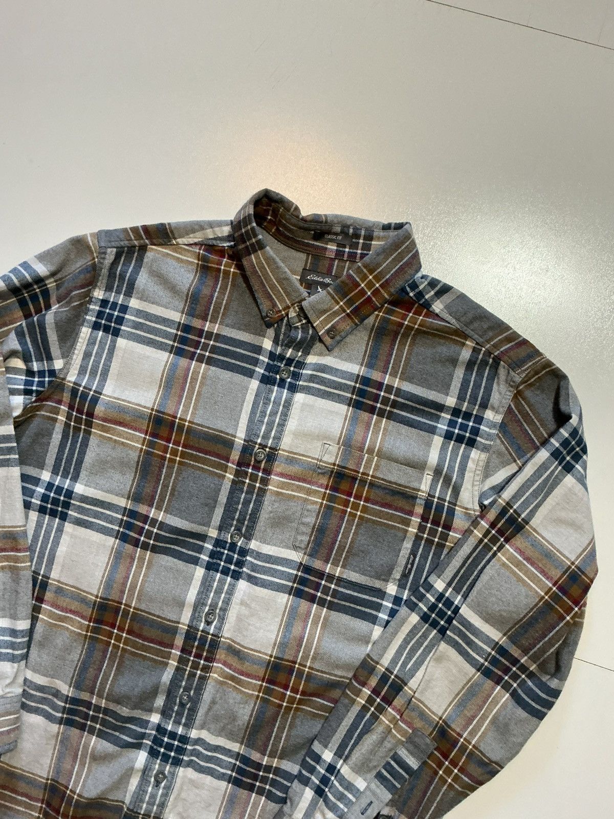 Eddie Bauer Eddie Bauer Classic Fit Plaid Cotton Flannel Button Shirt Size US L / EU 52-54 / 3 - 3 Thumbnail