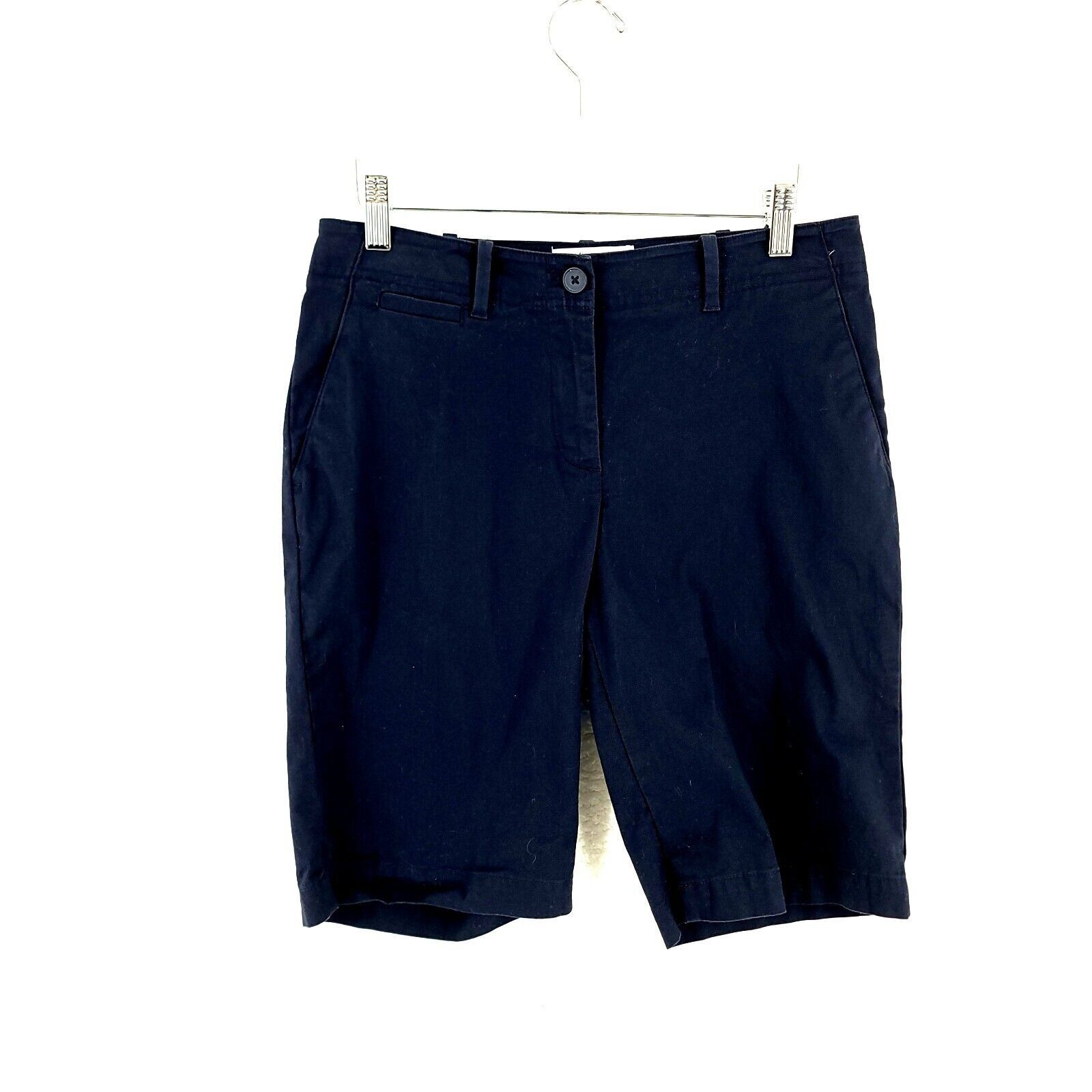 Talbots Talbots Blue Cotton Spandex Chino Shorts Mid Rise Flat Front Size 27" / US 4 / IT 40 - 1 Thumbnail
