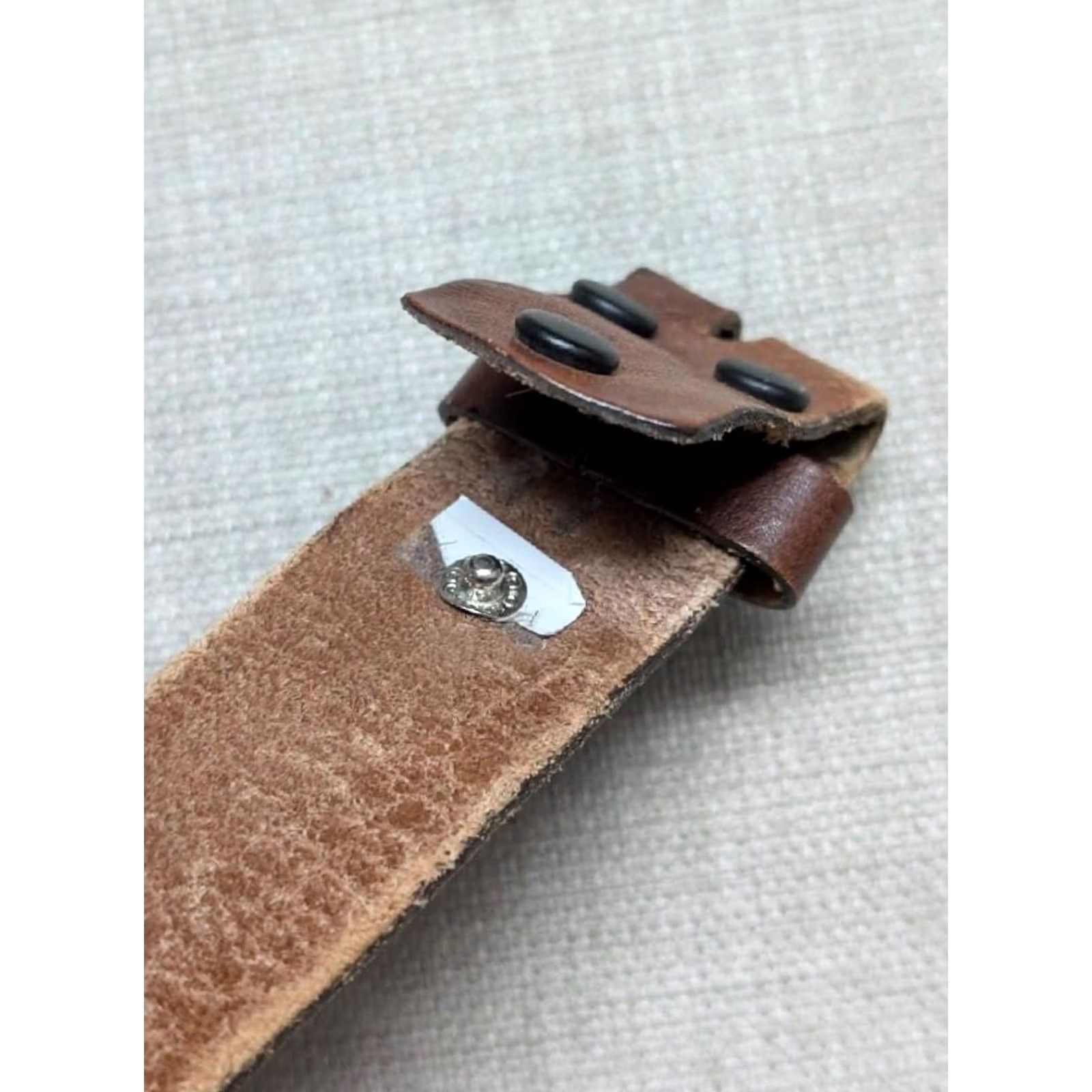 Vintage VINTAGE brown TOOLED leather EAGLE buckle belt 42 WESTERN cowboy USA america Size 42 - 7 Thumbnail