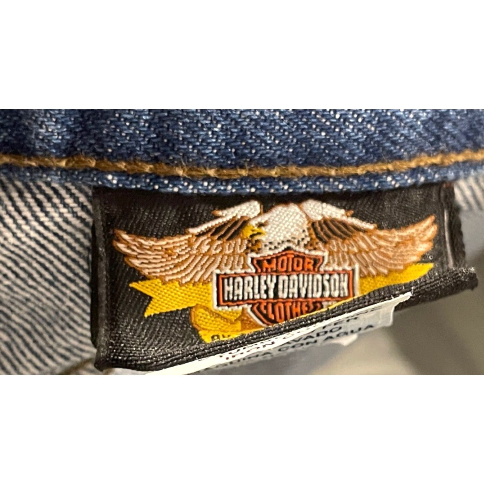 Harley Davidson VINTAGE Harley-Davidson Denim Shorts Women's Size 10 Blue Casual Biker Stretch Pockets Size 30" / US 8 / IT 44 - 5 Thumbnail