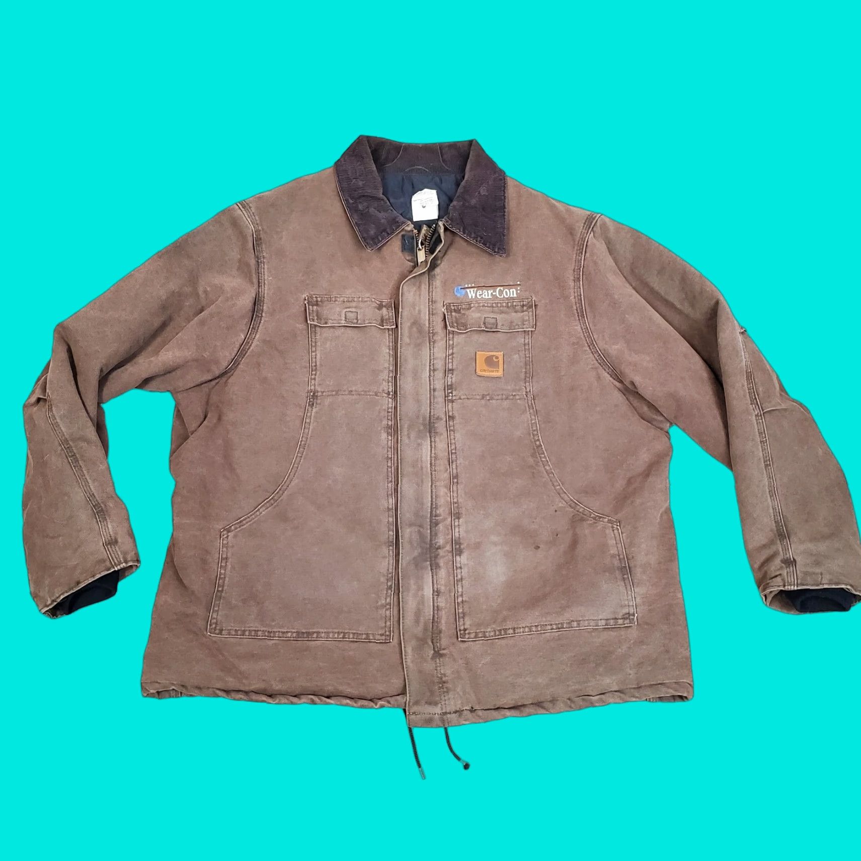 Carhartt Carhartt Jacket Mens 2XL Brown Duck Canvas Quilt Lined Coat Work C26CHT USA Size US XXL / EU 58 / 5 - 1 Thumbnail