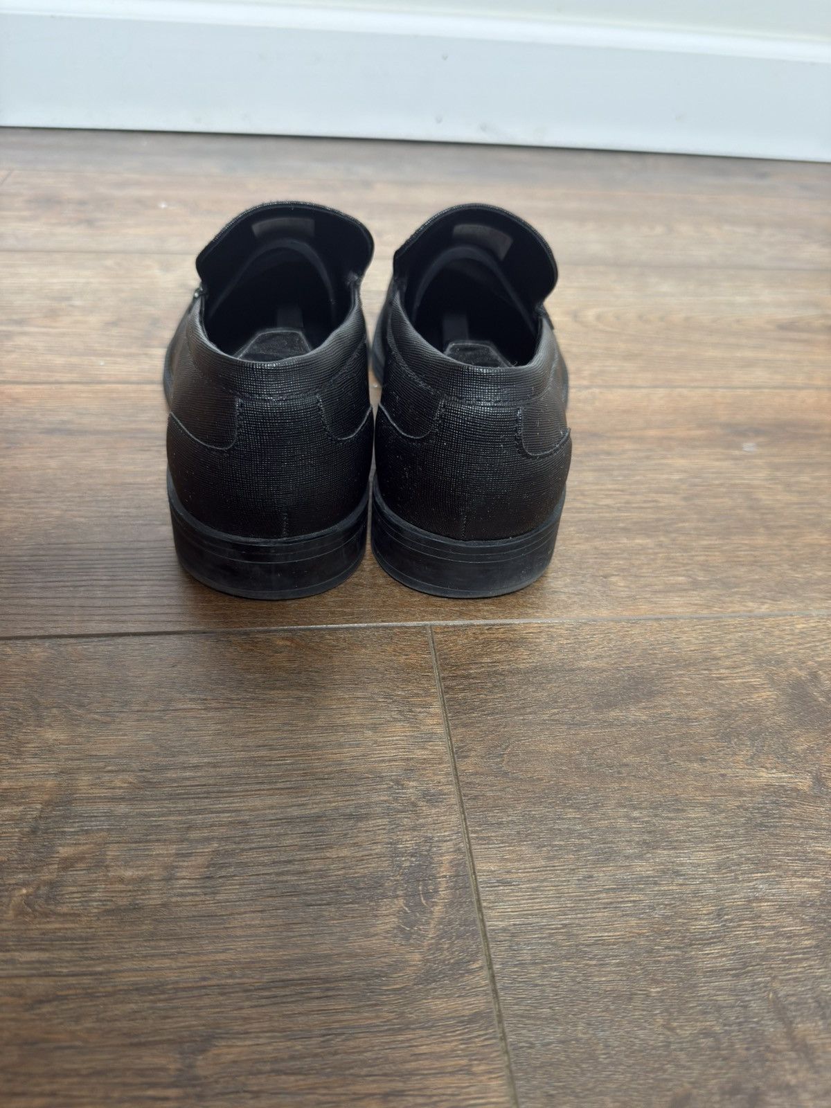 Calvin Klein London Fog Men’s Black Slip-On Dress Loafers – Size 9.5M Size US 9 / EU 42 - 6 Thumbnail