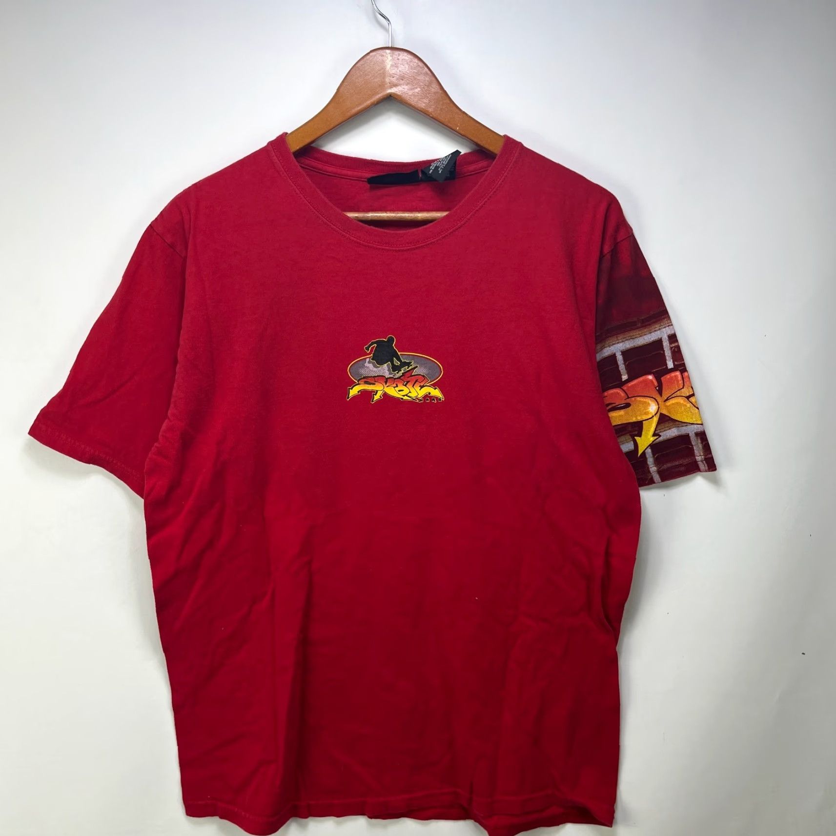 Vintage VINTAGE No Boundaries T-Shirt Shirt Mens M Red 90s Graffiti Skate Boundaries T Shirt Size US M / EU 48-50 / 2 - 4 Thumbnail