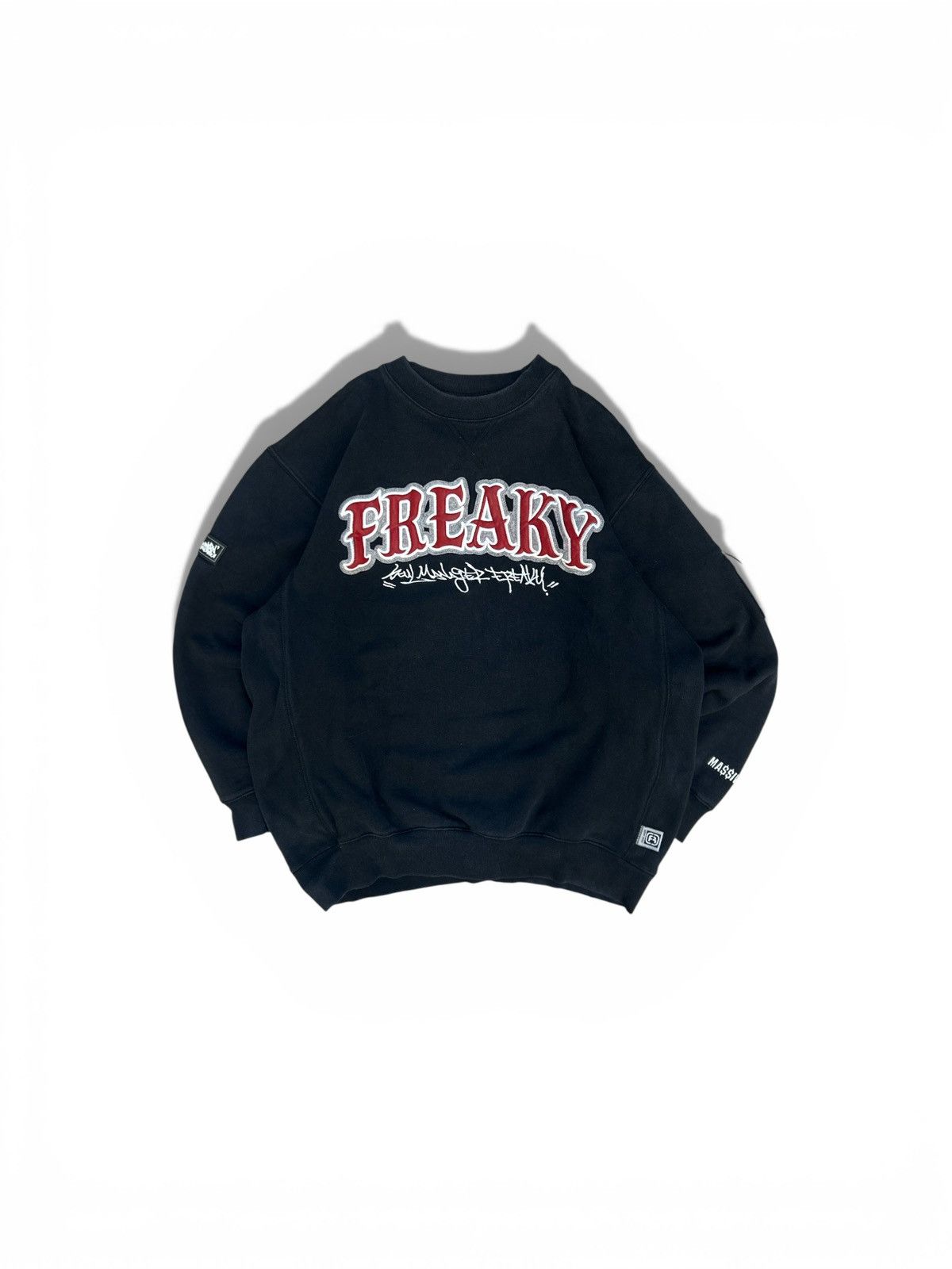 Japanese Brand Beautiful Sunfaded VTG Freaky Fellows "Massive 808" Big Logo Size US L / EU 52-54 / 3 - 1 Thumbnail