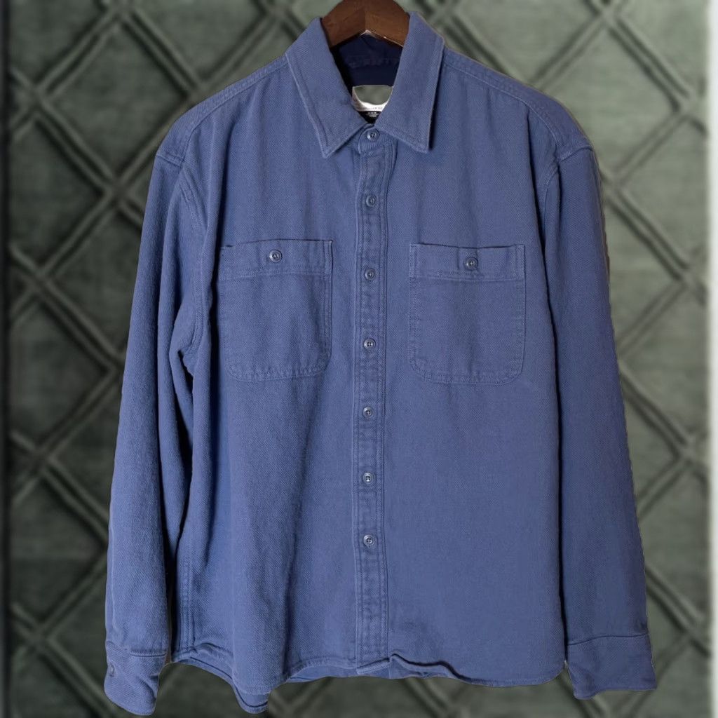 American Eagle Outfitters American Eagle Outfitters Shirt Mens M Blue Relaxed Chamois Flannel Button Cabincore Outdoor Work Garpcore Mock? Size US M / EU 48-50 / 2 - 1 Thumbnail