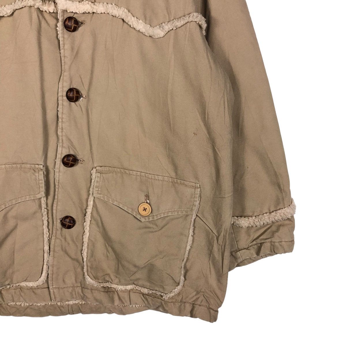Johnbull 🔥VINTAGE BIKER SHEARLING JACKET DOUBLE COLLAR JOHN BULL Size US M / EU 48-50 / 2 - 7 Thumbnail