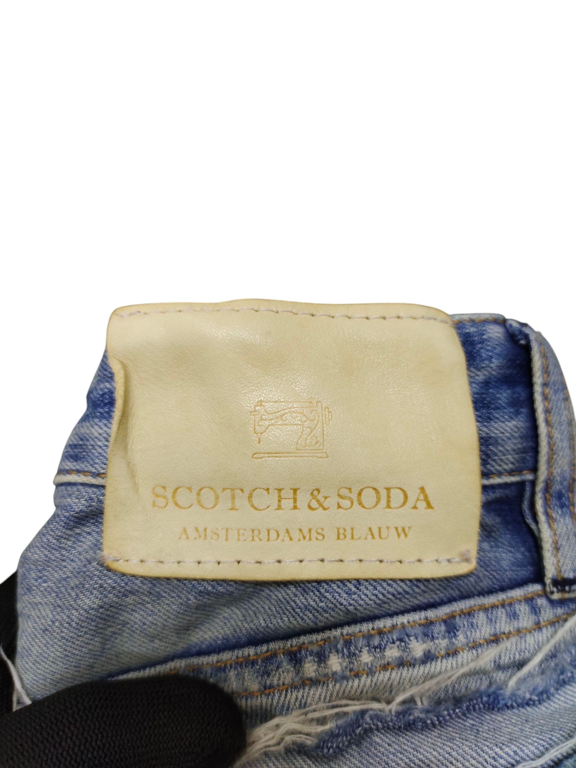 Scotch & Soda Vintage Y2k Scotch & Soda Clawmark Distress Faded Jeans Size US 30 / EU 46 - 10 Thumbnail