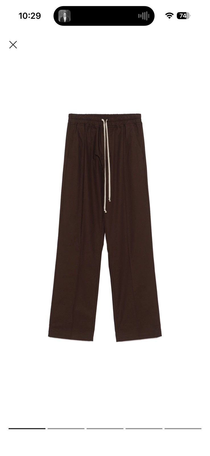 Rick Owens SS25 Brown Dietrich Trousers (EU50)