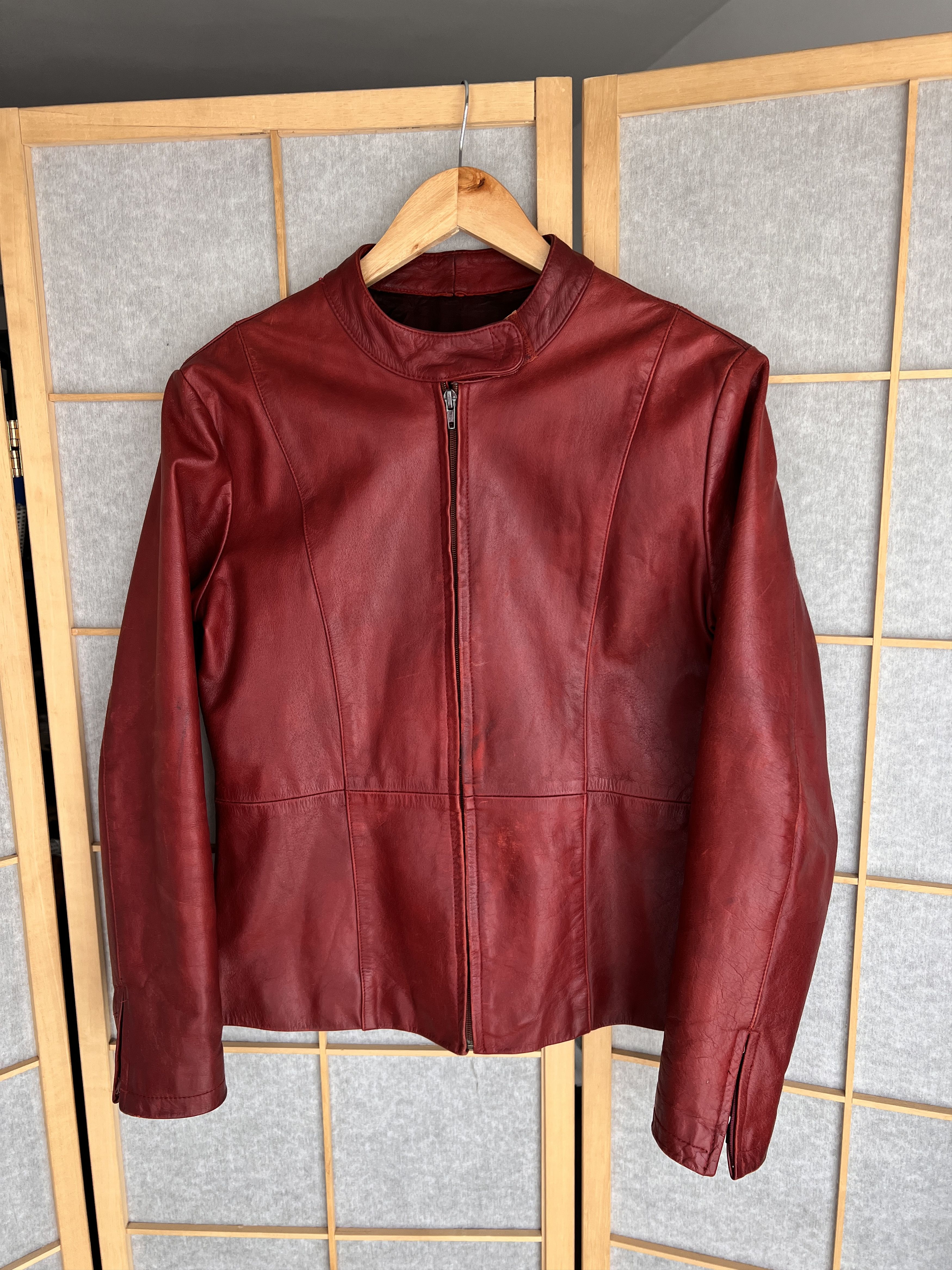 If Six Was Nine Rick Owens style vintage 00s red cropped leather jacket rare Size US S / EU 44-46 / 1 - 11 Thumbnail