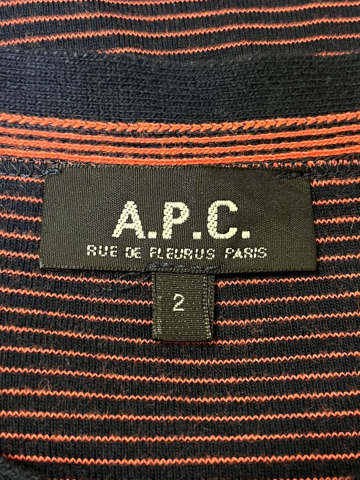 A.P.C. NICE🔥A.P.C PARIS RUE DE FLEURUS STRIPED TEE SHIRT Size US M / EU 48-50 / 2 - 8 Thumbnail
