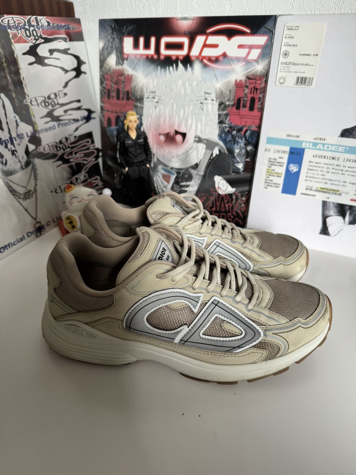 Dior Dior B30 Reflective CD Logo Beige Sneakers luxury designer Size US 10 / EU 43 - 6 Thumbnail