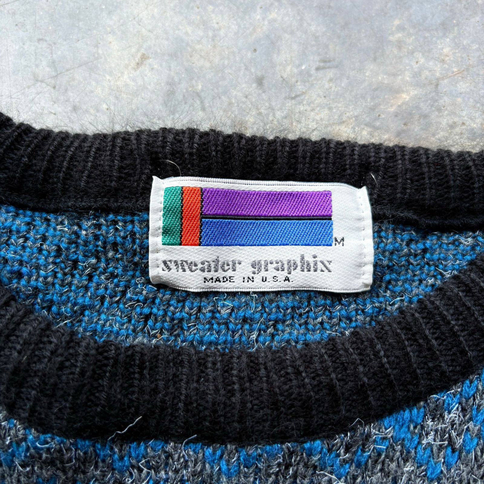 Vintage Crazy Vintage Sweater Graphics Pattern Knit Size US M / EU 48-50 / 2 - 3 Thumbnail