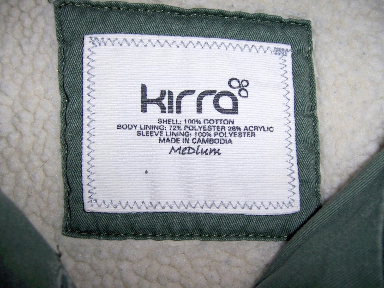 Kirra Kirra Field Utility Jacket Women's M Fleece Lined Canvas Size M / US 6-8 / IT 42-44 - 3 Thumbnail