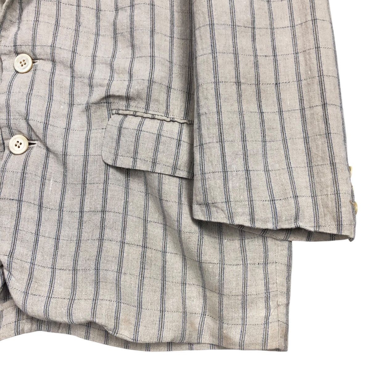 Comme des Garcons Homme Vintage Comme Des Garcons Homme S/S 1991 Linen Plaid Blazer Size US S / EU 44-46 / 1 - 5 Thumbnail