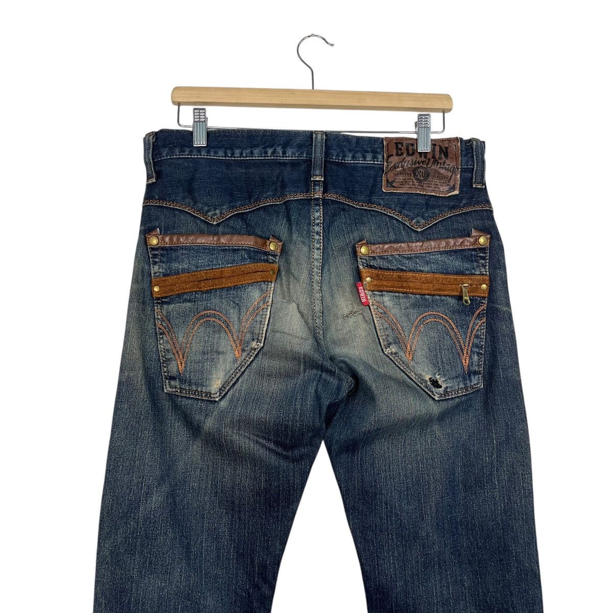 Edwin Vintage Edwin Western Cowboy Distressed Denim Jeans Size US 34 / EU 50 - 9 Thumbnail