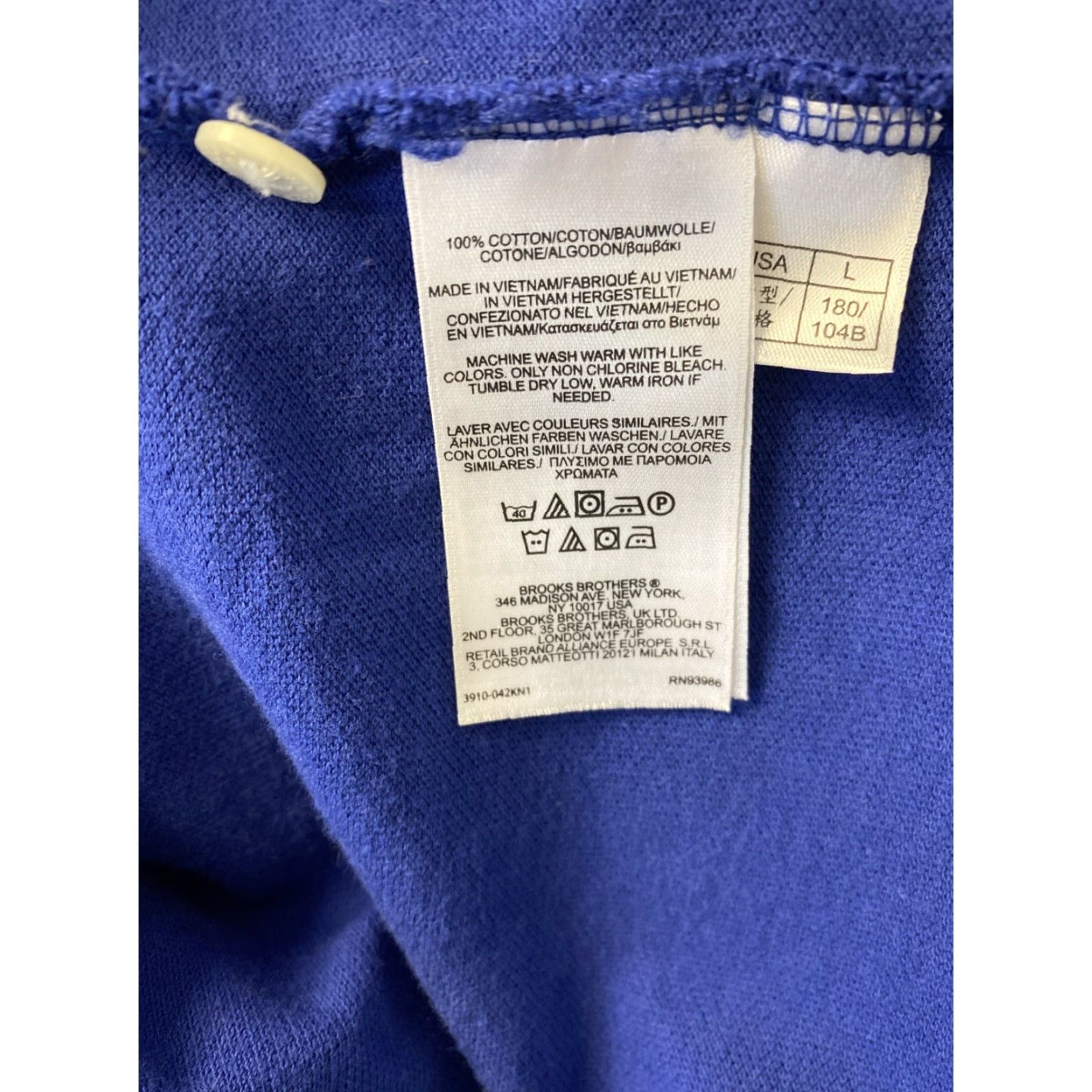 Brooks Brothers Brooks Brothers 346 Polo Shirt Men Large Regular Fit Dark Blue Logo Vintage Style Size US L / EU 52-54 / 3 - 7 Thumbnail