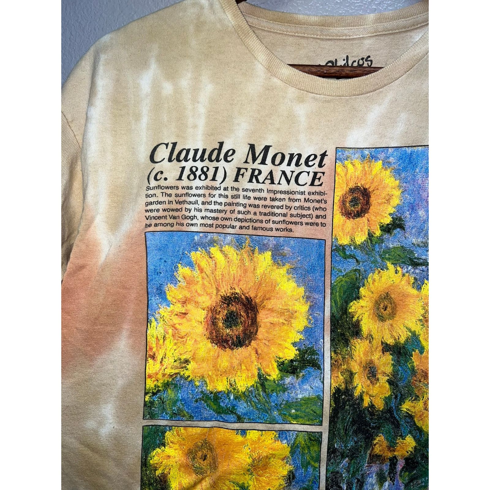 Vintage Claude Monet Shirt Art Artist France Tournesols Sunflowers M Size US M / EU 48-50 / 2 - 2 Thumbnail
