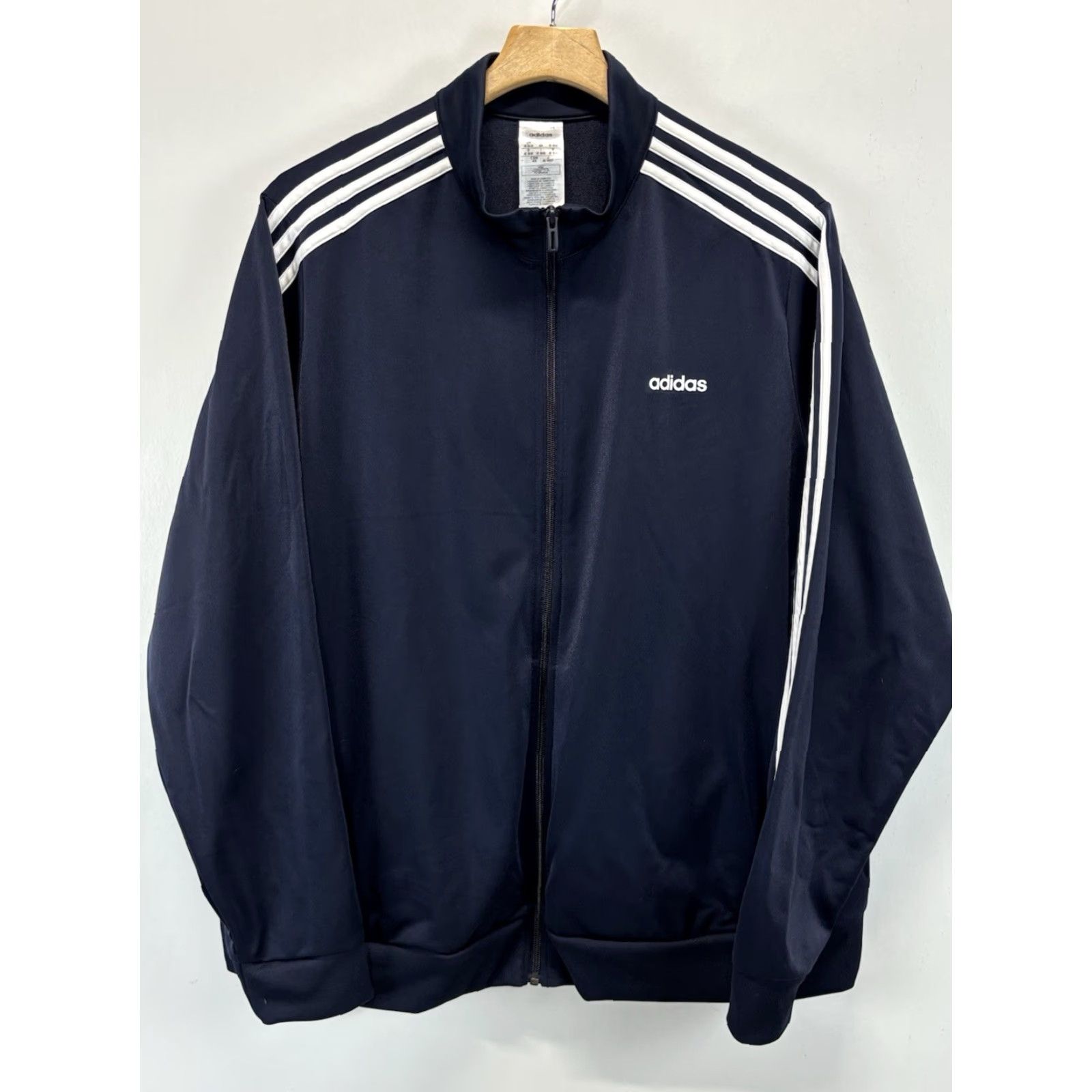 Adidas **Adidas 4X Plus Size Navy Blue Slim Fit Women's Warm-Up Jacket** User: Adidas 4X Plus Size Navy Blue Slim Fit Women's Warm-Up Jacket 3-Stripes Size XXL / US 16-18 / IT 52-54 - 2 Thumbnail