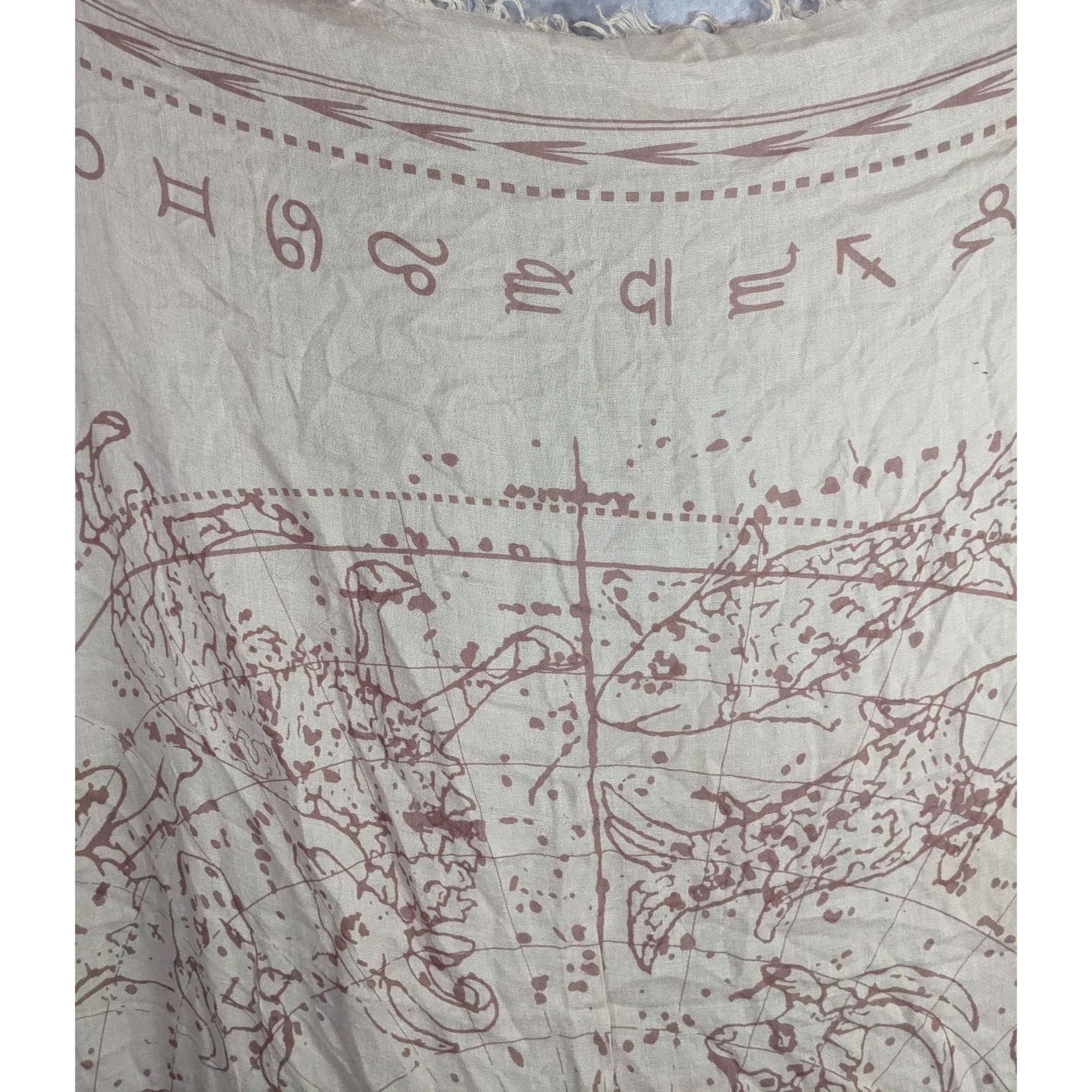 Bcbgmaxazria BCBGMaxAzria Bare Pink Constellation Print Scarf Wrap Size ONE SIZE - 8 Thumbnail