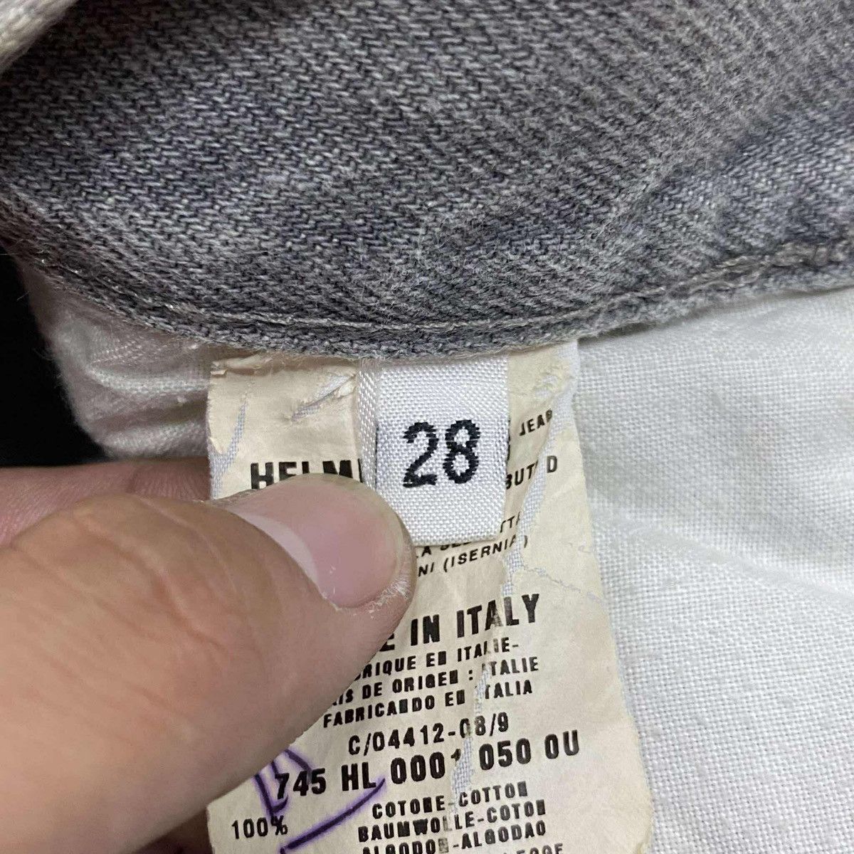 Helmut Lang 1999 Grey Sanded Denim Size US 28 / EU 44 - 6 Thumbnail