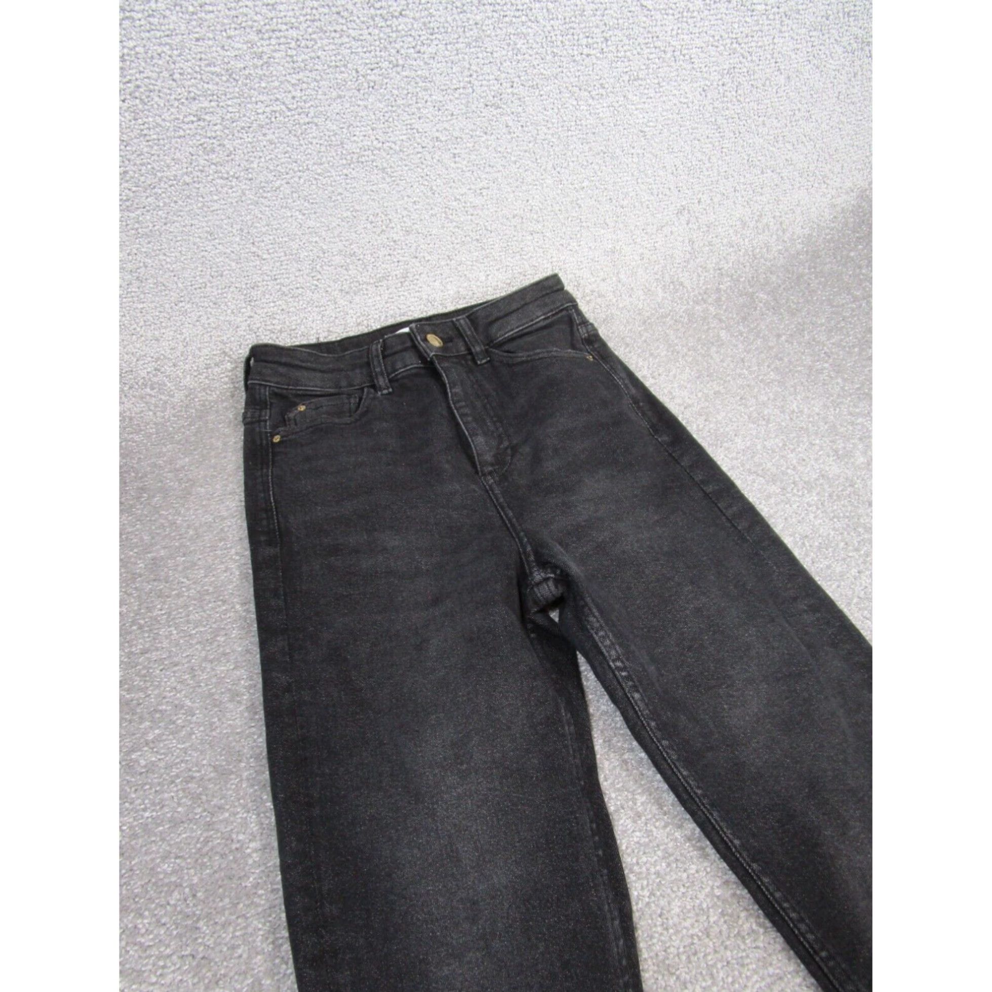 Zara Womens High Rise Black Zara Skinny Jeans 4 XL Extra Large Size 27" / US 4 / IT 40 - 2 Thumbnail