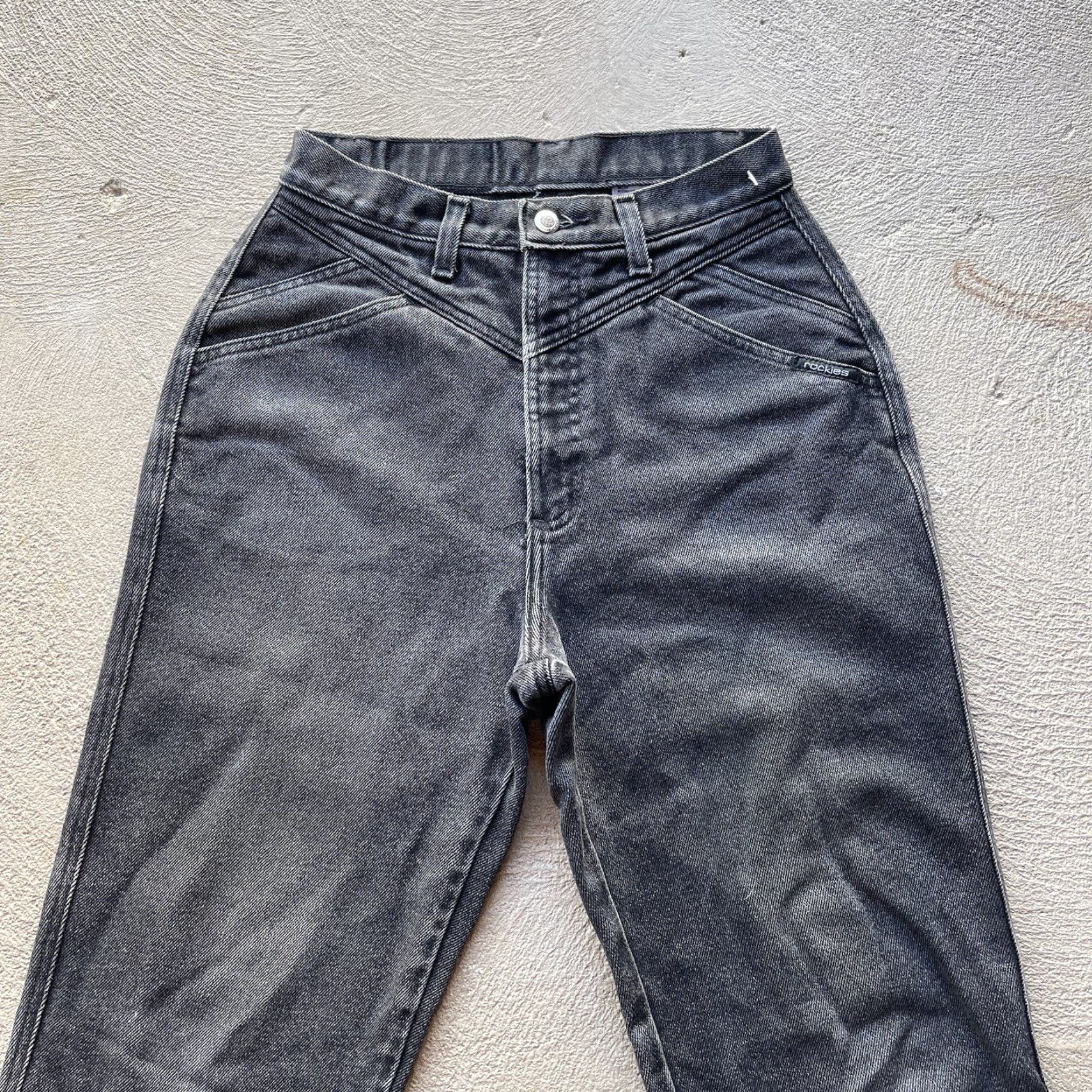 Vintage VINTAGE Rockies Jeans Womens 9 Black Bare Back Denim Pants 80s 90s USA Straight Inseam 31 Womens Size 30" / US 8 / IT 44 - 2 Thumbnail