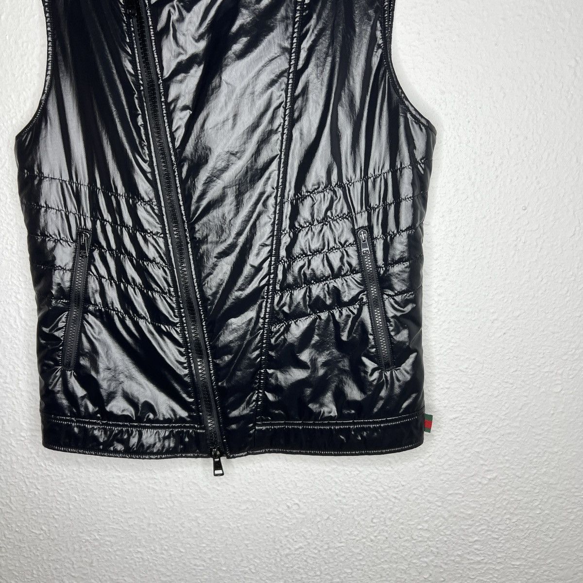 Gucci Gucci by Tom Ford Gilet Vest Jacket Black Shiny Nylon Logo Size US M / EU 48-50 / 2 - 5 Thumbnail