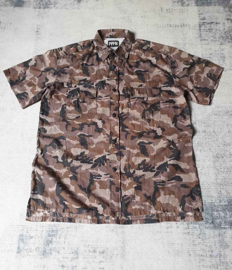 Japanese Brand 💥PPFM Camo Japanese brand button up shirt Size US L / EU 52-54 / 3 - 4 Thumbnail