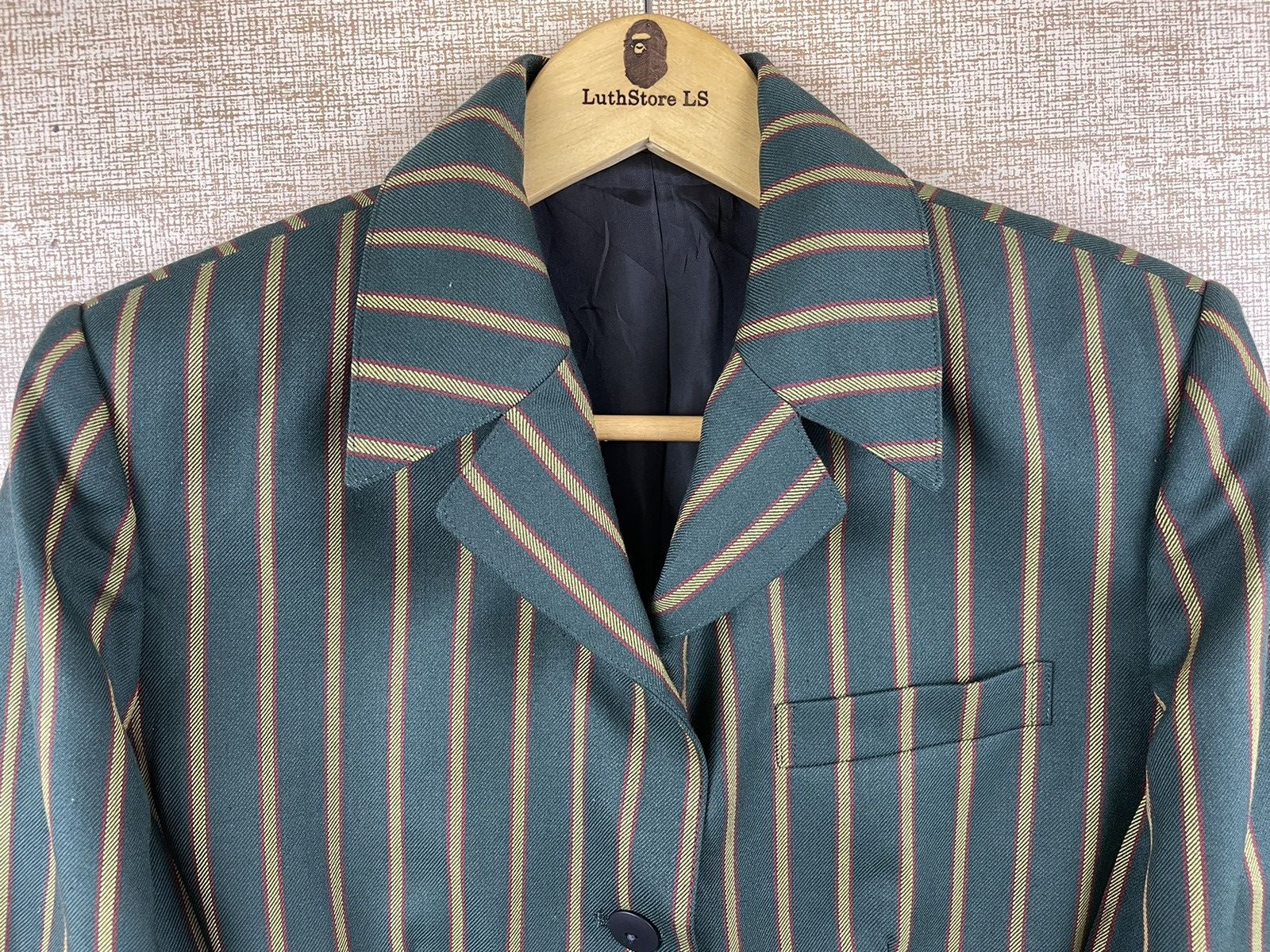 Jean Paul Gaultier 🔥Jean Paul Gaultier Junior Green Stripes Jacket Size US M / EU 48-50 / 2 - 11 Thumbnail