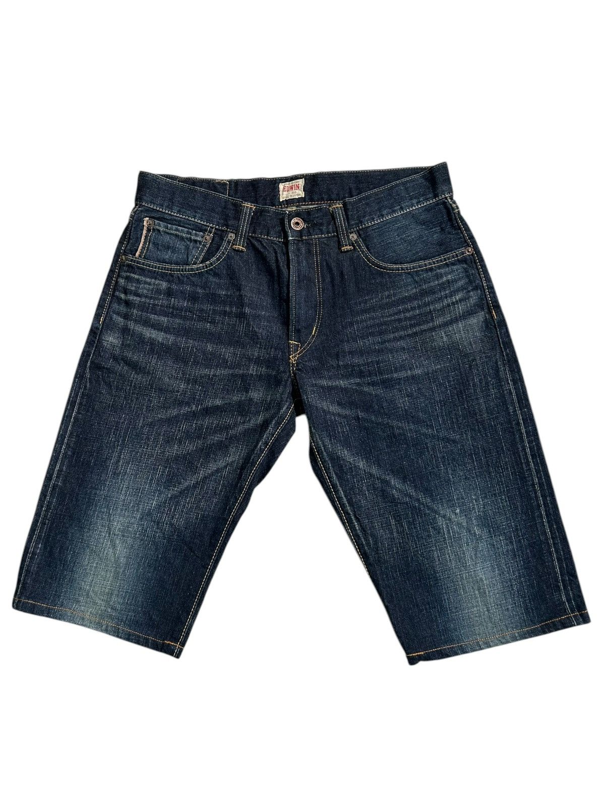 Japanese Brand × Kapital × Vintage Edwin Selvedge Vintage Japanese Short Denim jeans Size US 33 - 3 Thumbnail