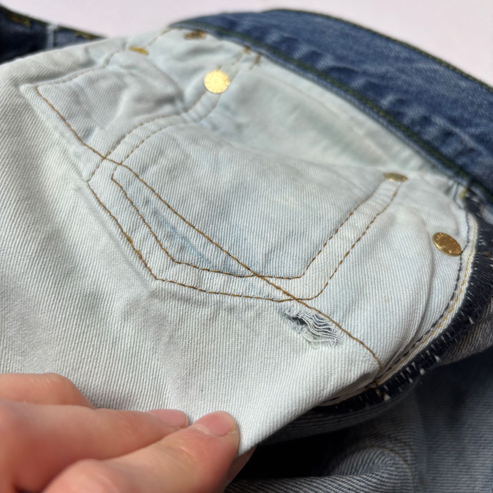 Sid Mashburn $175 Sid Mashburn Slim Straight Jeans 32x30 Made in USA Size US 32 / EU 48 - 9 Thumbnail