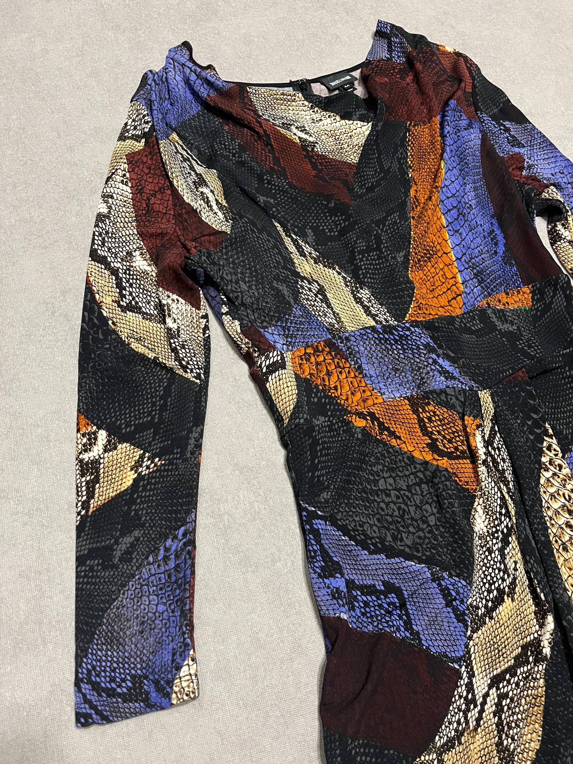 Just Cavalli ROBERTO JUST CAVALLI Snake Print Long Sleeve Dress Sz44 Size M / US 6-8 / IT 42-44 - 6 Thumbnail