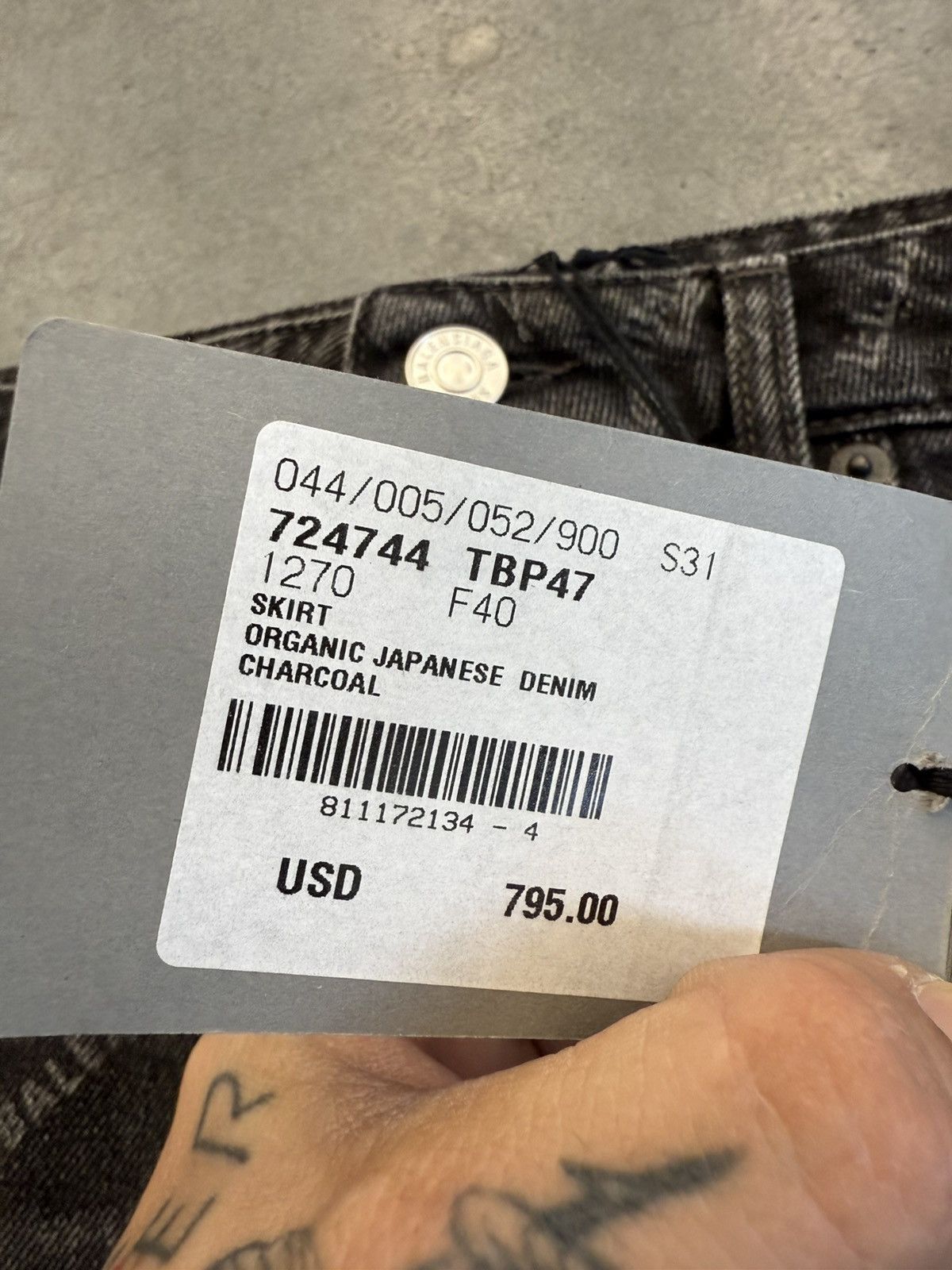 Balenciaga Balenciaga Monogram All Over Print Denim Skirt Size 34" / US 12 / IT 48 - 6 Thumbnail