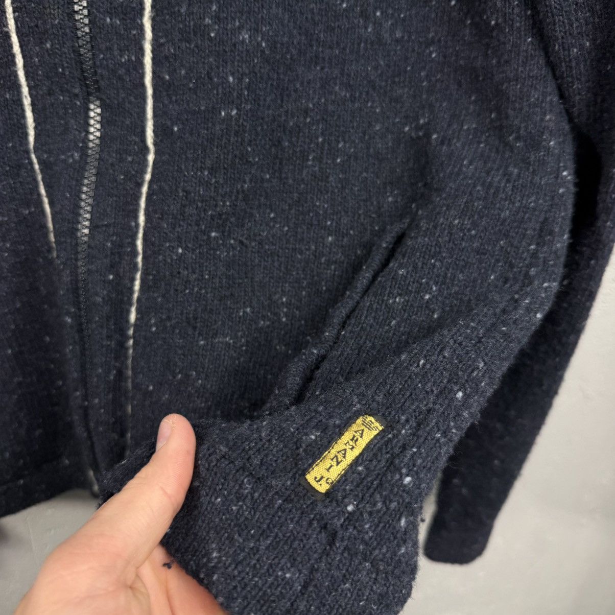 Emporio Armani Vintage Zip Hoodie Wool Armani Jeans Avant Garde Jacket Size US XL / EU 56 / 4 - 6 Thumbnail