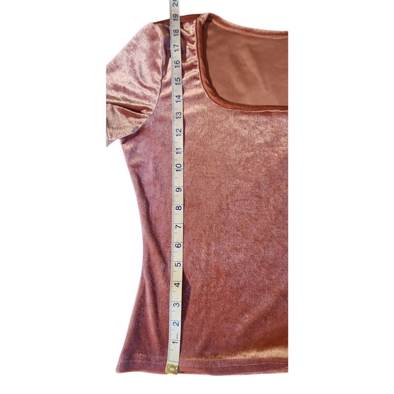 Shein Shein Pink Velvet Crop top Womens size Small Scoop neck Y2K Size S / US 4 / IT 40 - 5 Thumbnail