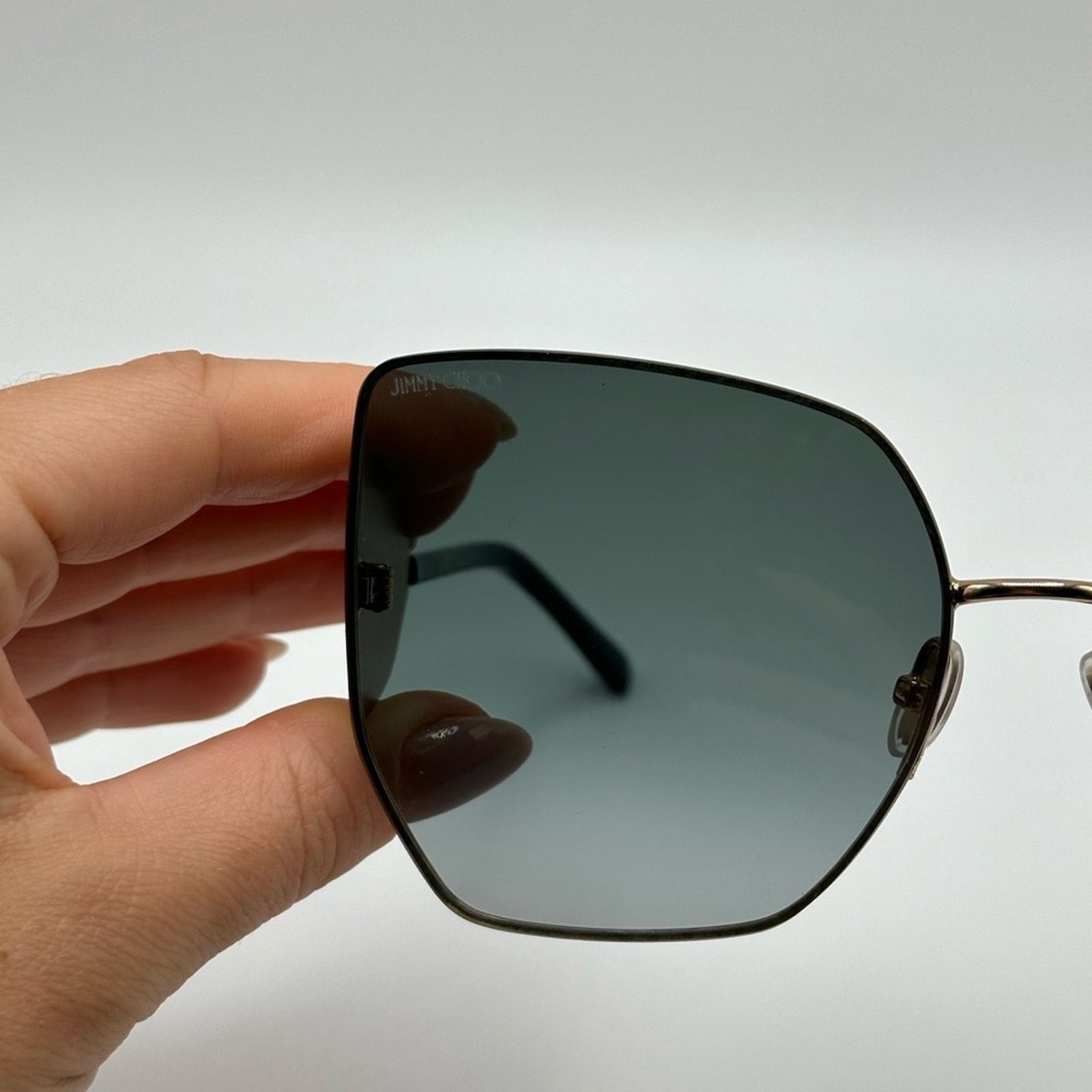 Jimmy Choo NEW JIMMY CHOO River/S 2M2 Black Oversized Women Sunglasses Size ONE SIZE - 4 Thumbnail