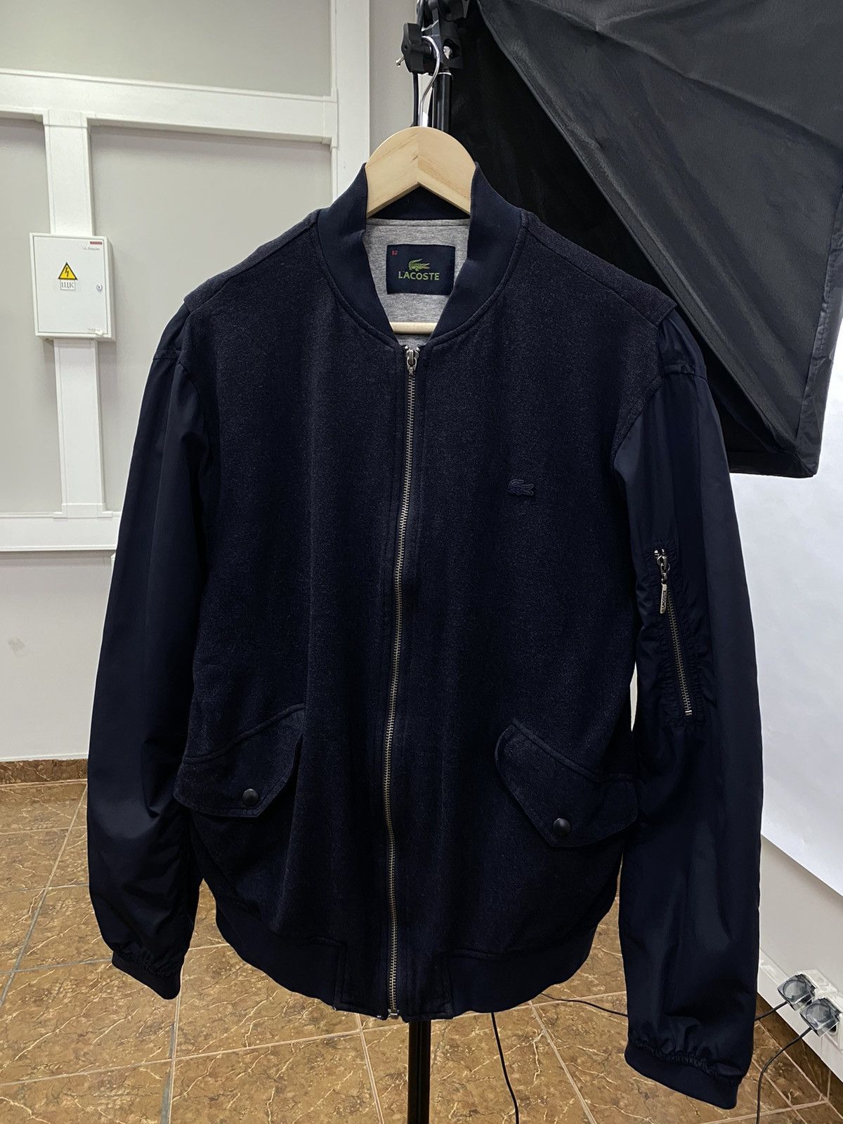 Lacoste 🇮🇹 Vintage 80s Lacoste Zip Bomber college style hype rare Y2K Size US M / EU 48-50 / 2 - 1 Thumbnail