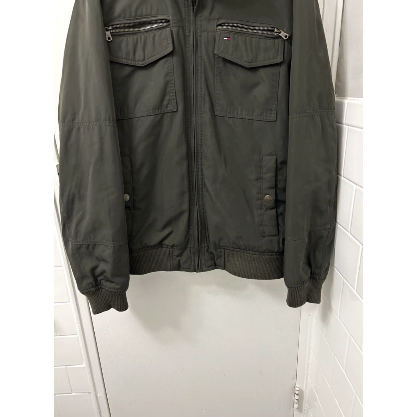 Tommy Hilfiger Tommy Hilfiger Jacket Mens XL Green Bomber Zip Puffer Hooded Quilted Zipper Pockets Lined Size US XL / EU 56 / 4 - 3 Thumbnail