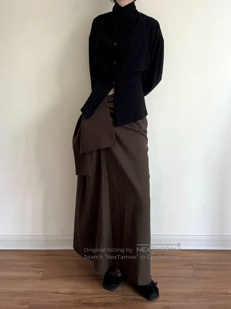 Yohji Yamamoto Yohji Yamamoto Olive Green skirt Size 26" / US 2 / IT 38 - 3 Thumbnail