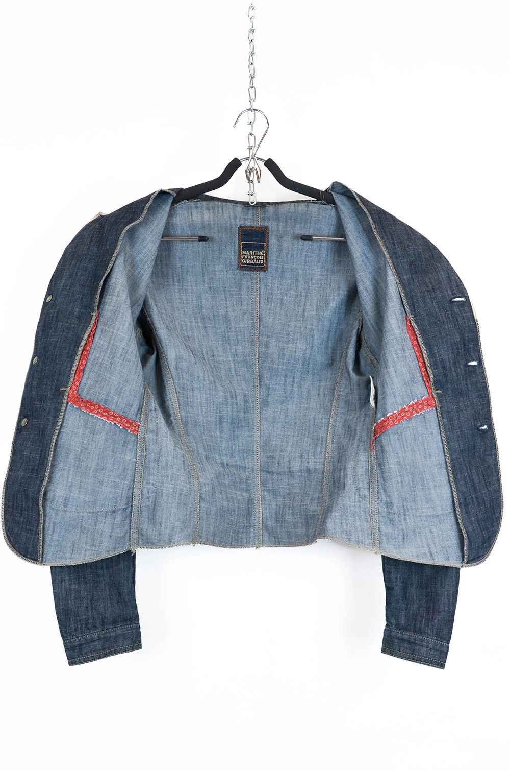 Marithe + Francois Girbaud Girbaud Denim Blazer Made in Italy – IT 42 S-M Size M / US 6-8 / IT 42-44 - 10 Thumbnail